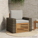 vidaXL Outdoor Sofa Solid Acacia Wood Natural