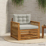 vidaXL Buiten bank set Massief Acacia Hout en Polyester Naturel