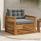 vidaXL Buiten bank set Massief Acacia Hout en Polyester Naturel