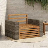 vidaXL Buiten bank set Massief Acacia Hout en Polyester Naturel
