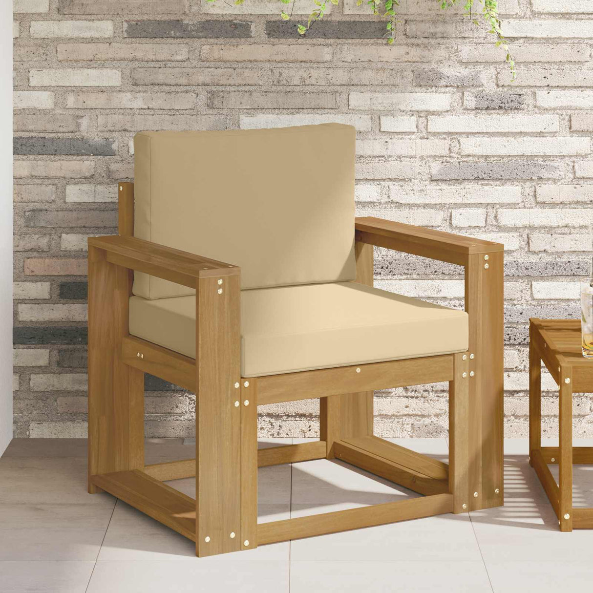 vidaXL Buiten bank set Massief Acacia Hout Naturel