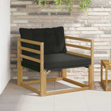 vidaXL Buiten bank set Massief Acaciahout en Textilene Naturel