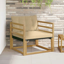 vidaXL Buiten bank set Massief Acaciahout en Textilene Naturel