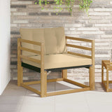 vidaXL Buiten bank set Massief Acaciahout en Textilene Naturel