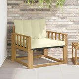 vidaXL Buiten bank set Massief Acaciahout en Textilene Naturel