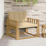 vidaXL Buiten bank set Massief Acaciahout en Textilene Naturel