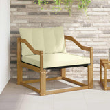 vidaXL Buiten bank set Massief Acaciahout en Textilene Naturel