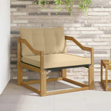 vidaXL Buiten bank set Massief Acaciahout en Textilene Naturel