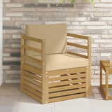 vidaXL Outdoor Sofa Solid Acacia Wood Natural