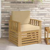 vidaXL Outdoor Sofa Solid Acacia Wood Natural