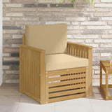 vidaXL Outdoor Sofa Solid Acacia Wood Natural