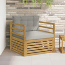 vidaXL Buiten bank set Massief Acacia Hout en Polyester Naturel