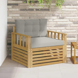 vidaXL Buiten bank set Massief Acacia Hout en Polyester Naturel