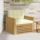 vidaXL Buiten bank set Massief Acacia Hout en Polyester Naturel