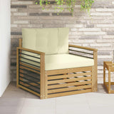 vidaXL Buiten bank set Massief Acacia Hout en Polyester Naturel