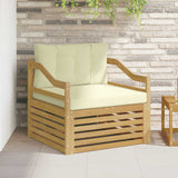 vidaXL Buiten bank set Massief Acacia Hout en Polyester Naturel