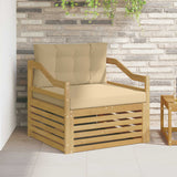 vidaXL Buiten bank set Massief Acacia Hout en Polyester Naturel
