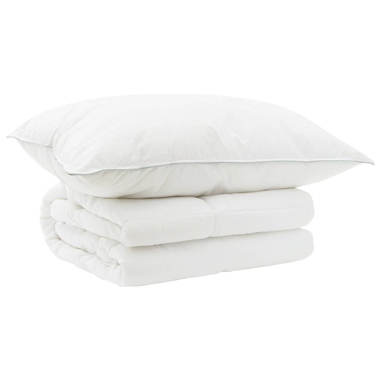 vidaXL Dekbed en Kussen Set 2 pcs 135x200 cm Zomer 140 GSM Wol Wit