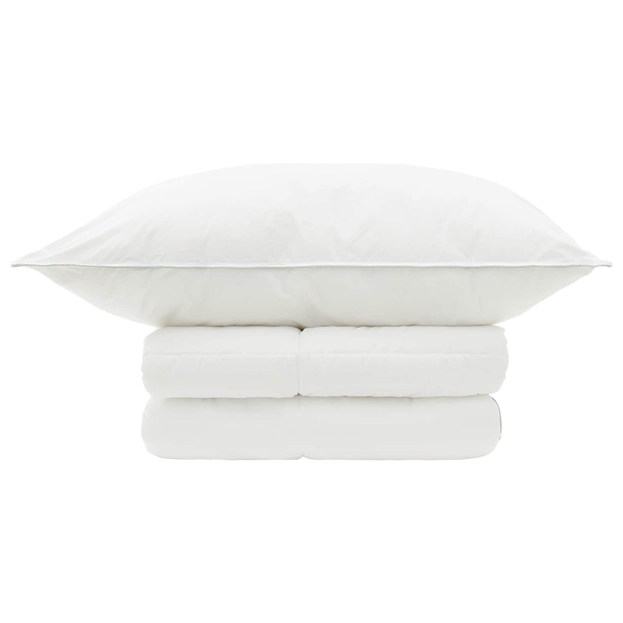 vidaXL Dekbed en Kussen Set 2 pcs 135x200 cm Zomer 140 GSM Wol Wit