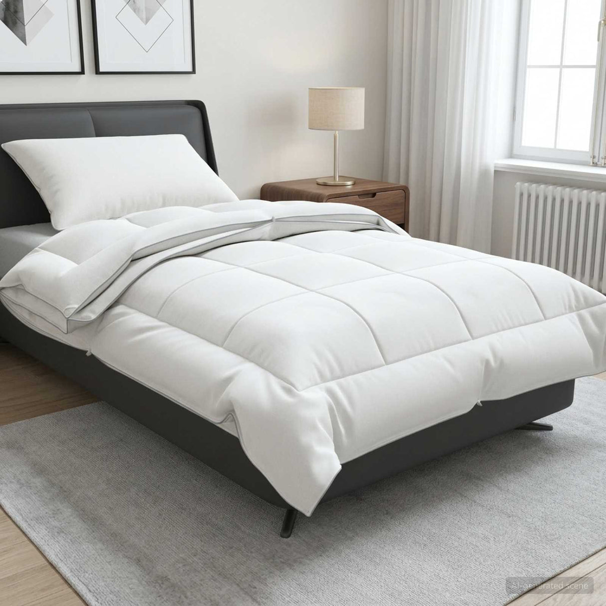 vidaXL Duvet and Pillow Set 2 pcs 135x200 cm 4 seasons 140+220 GSM