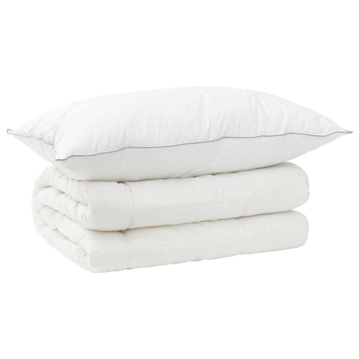vidaXL Dekbed en Kussen Set 2 st 135x200 cm 4 seizoenen 300 GSM Wol