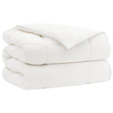 vidaXL Dekbed en Kussen Set 2 st 135x200 cm Winter 450 GSM Wol Wit