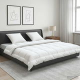 vidaXL Dekbed en Kussen Set 3 st 200x200 cm Zomer 140 GSM Wol Wit