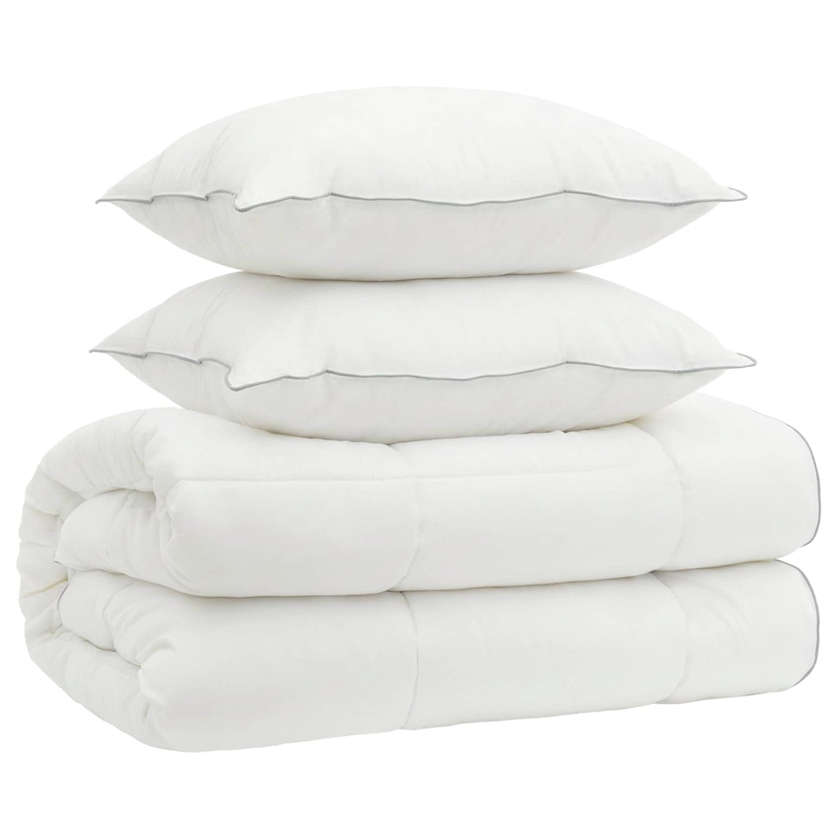 vidaXL Duvet and Pillow Set 3 pcs 200x200 cm 4 Seasons 140+220 GSM