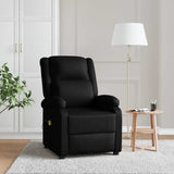 vidaXL Massage Chair Artificial Leather Black