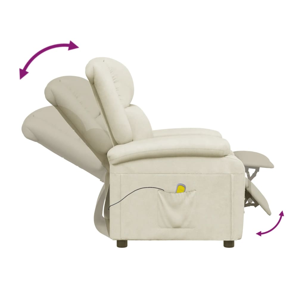 vidaXL Massage Chair Artificial Leather Black