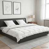 vidaXL Dekbed en Kussen Set 3 st 200x200 cm Winter 450 GSM Wol Wit