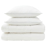 vidaXL Dekbed en Kussen Set 3 st 200x200 cm Winter 450 GSM Wol Wit