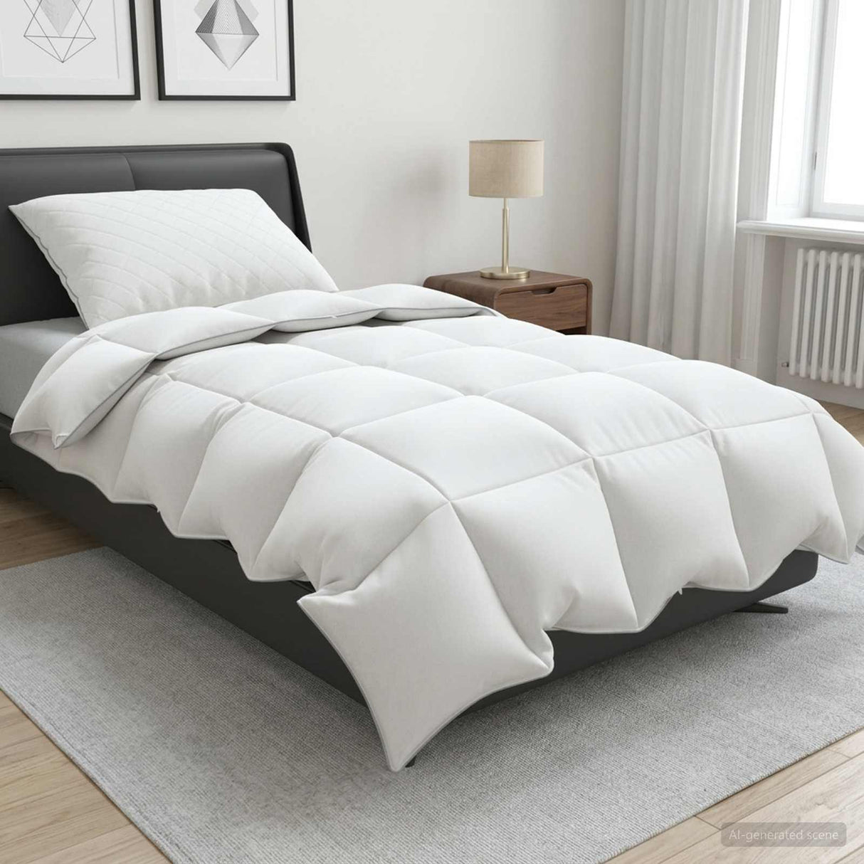 vidaXL 90% Ganzendons Deken Set FULDA 2 st 135 x 200 cm Winter 300 GSM