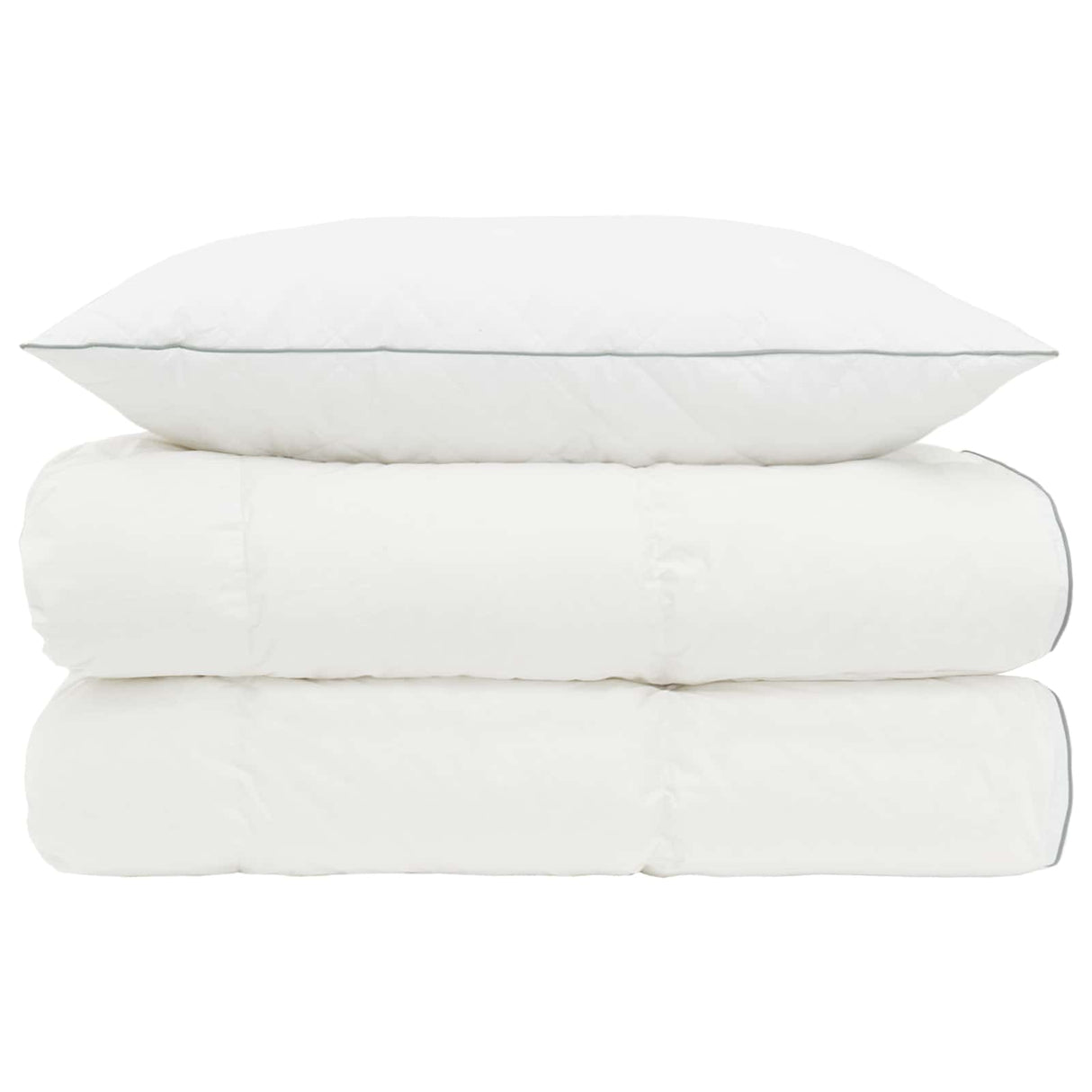 vidaXL 90% Ganzendons Deken Set FULDA 2 st 135 x 200 cm Alle seizoenen