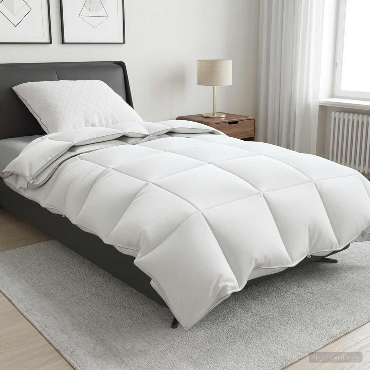 vidaXL 90% Ganzendons Deken Set FULDA 2 st 135 x 200 cm Alle seizoenen