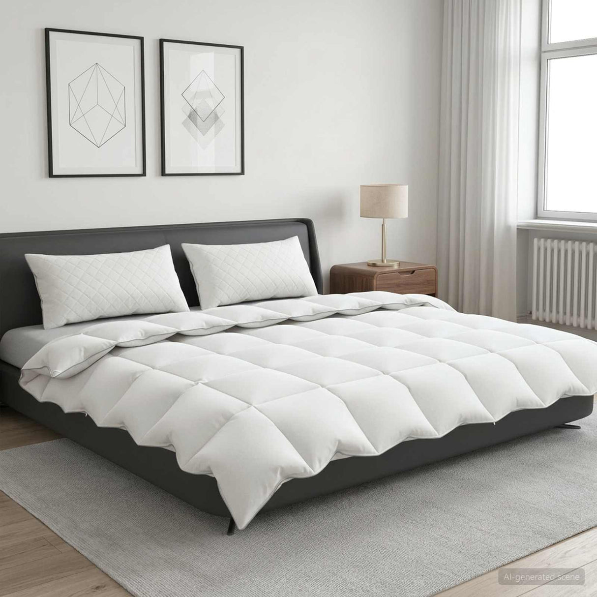 vidaXL 90% Ganzendons Deken Set FULDA 3 st 200 x 200 cm Alle seizoenen