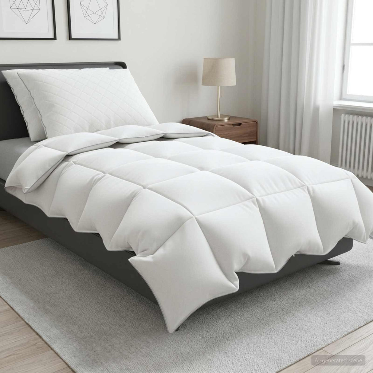 vidaXL 90% Ganzendons Deken Set FULDA 3 st 200 x 200 cm Alle seizoenen