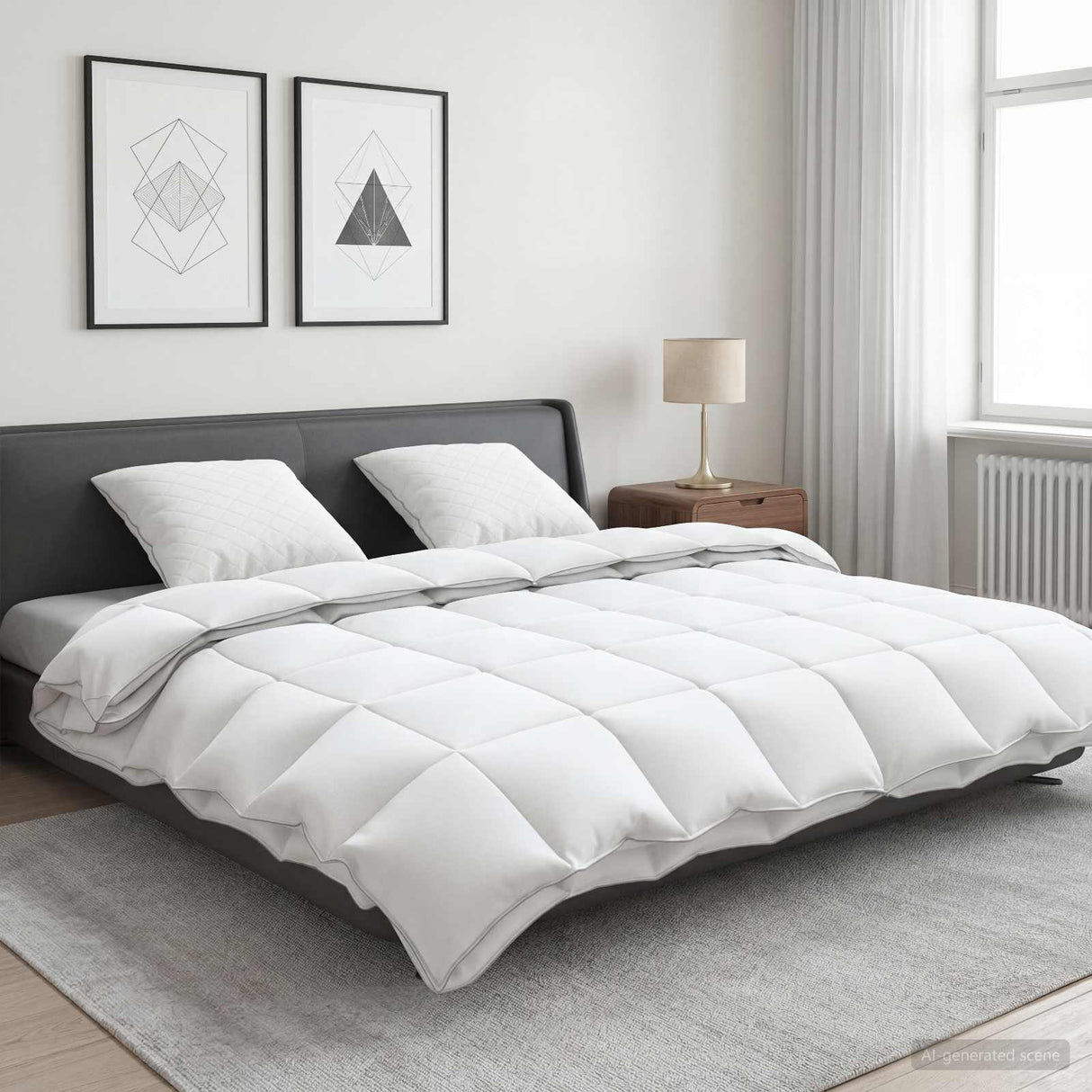 vidaXL 90% Ganzendons Deken Set FULDA 3 st 200 x 200 cm Alle seizoenen