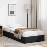 vidaXL Ottoman Bed Frame with Storage Black 90 x 190 cm Faux Leather