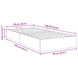 vidaXL Ottoman Bed Frame with Storage Black 90 x 190 cm Faux Leather