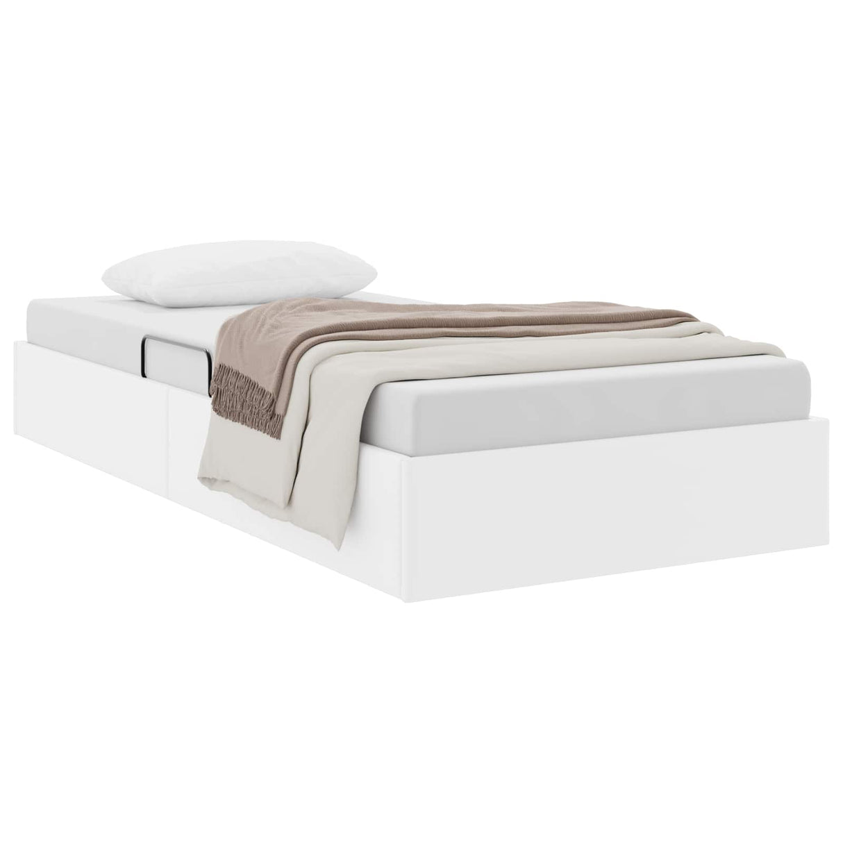 vidaXL Ottoman Bed Frame with Storage Black 90 x 190 cm Faux Leather