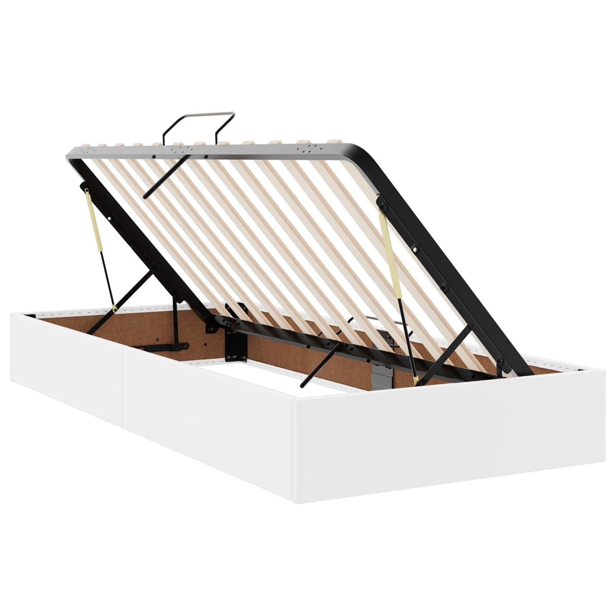 vidaXL Ottoman Bed Frame with Storage Black 90 x 190 cm Faux Leather