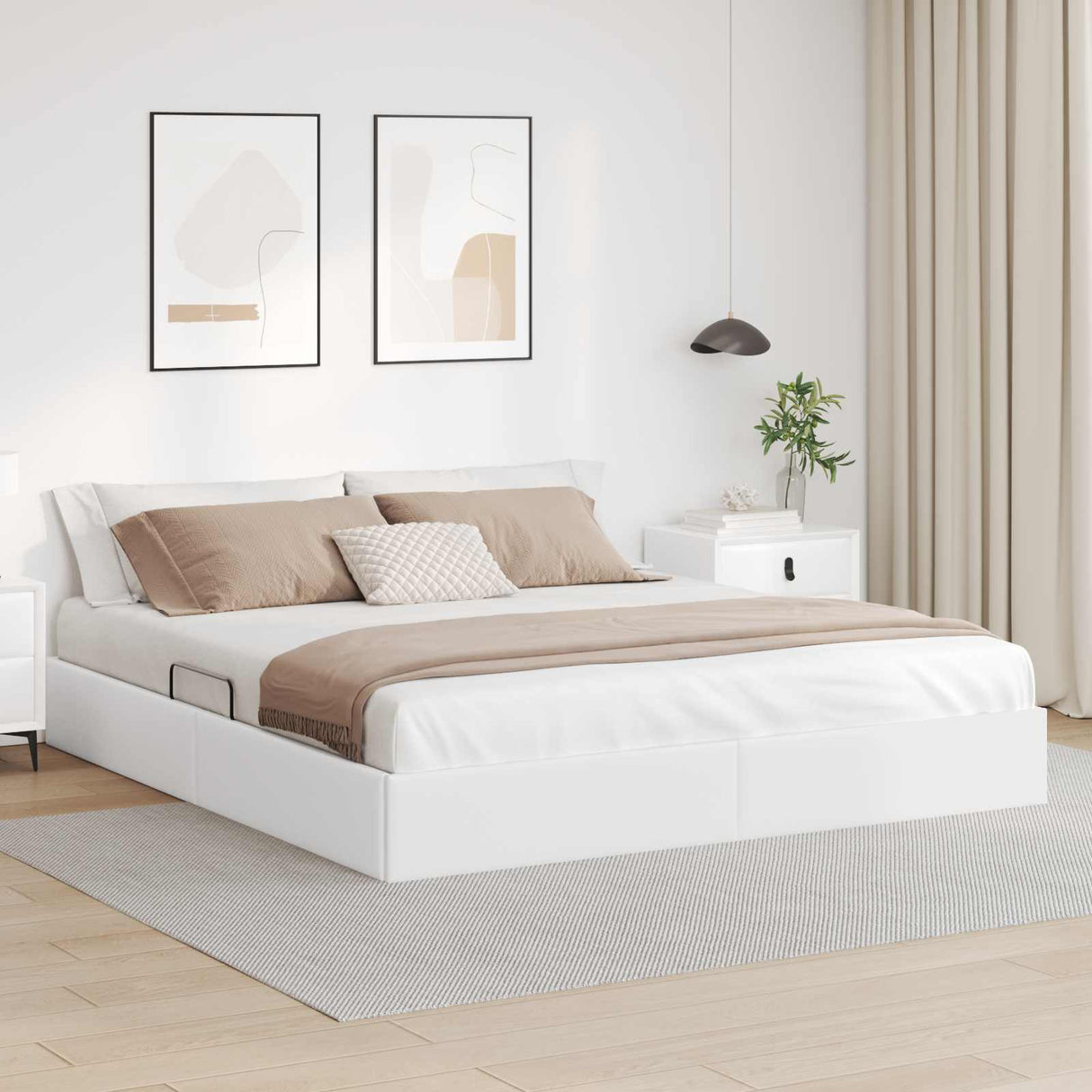 vidaXL Ottoman Bed Frame with Storage Black 90 x 190 cm Faux Leather
