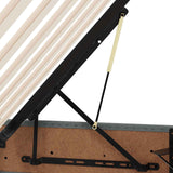 vidaXL Ottoman Bedframe met opslag Lichtgrijs 90 x 190 cm Stof