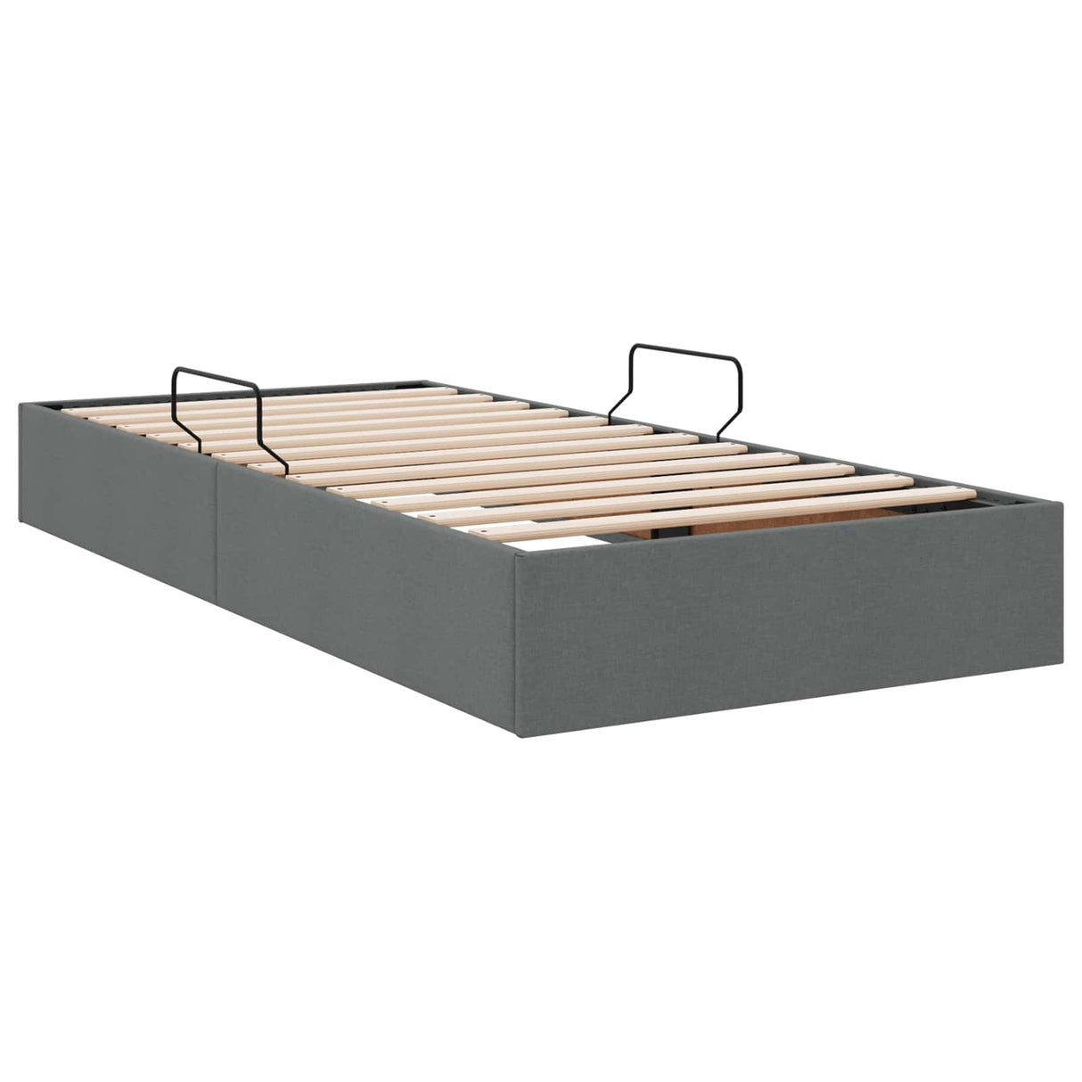 vidaXL Ottoman Bedframe met opslag Lichtgrijs 90 x 190 cm Stof