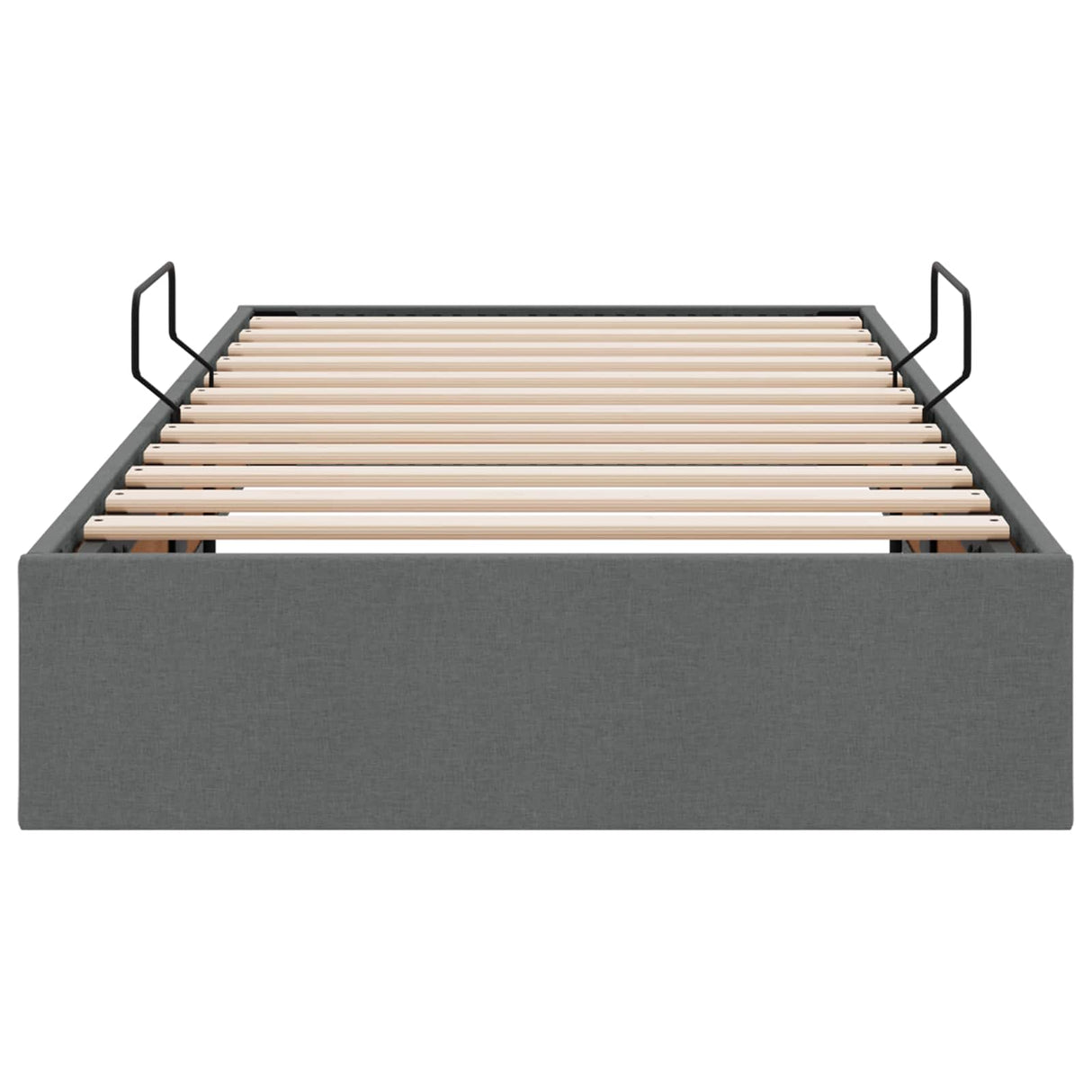 vidaXL Ottoman Bedframe met opslag Lichtgrijs 90 x 190 cm Stof