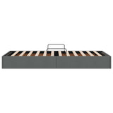 vidaXL Ottoman Bedframe met opslag Lichtgrijs 90 x 190 cm Stof