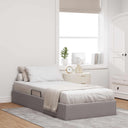 vidaXL Ottoman Bedframe met opslag Lichtgrijs 90 x 190 cm Stof