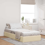 vidaXL Ottoman Bedframe met opslag Lichtgrijs 90 x 190 cm Stof