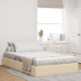 vidaXL Ottoman Bedframe met opslag Lichtgrijs 90 x 190 cm Stof